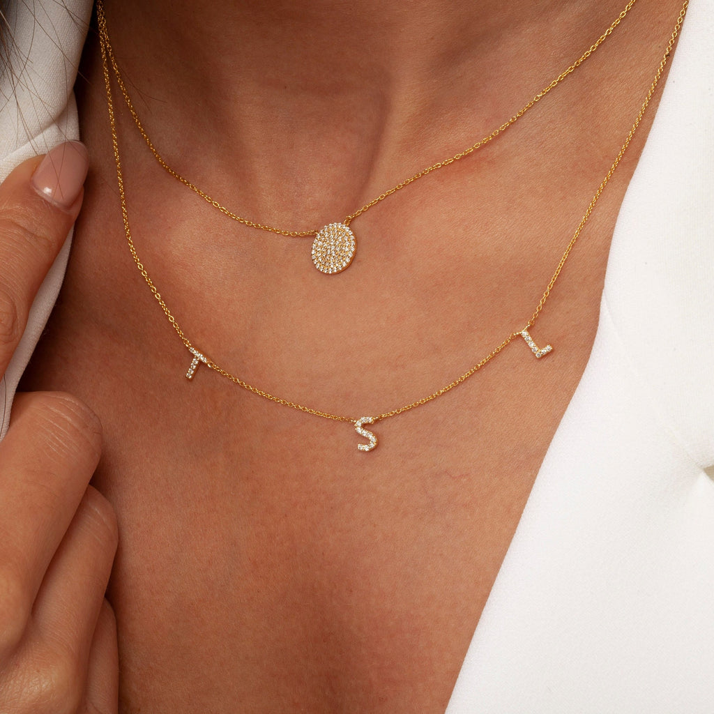 Diamond Initial Necklace