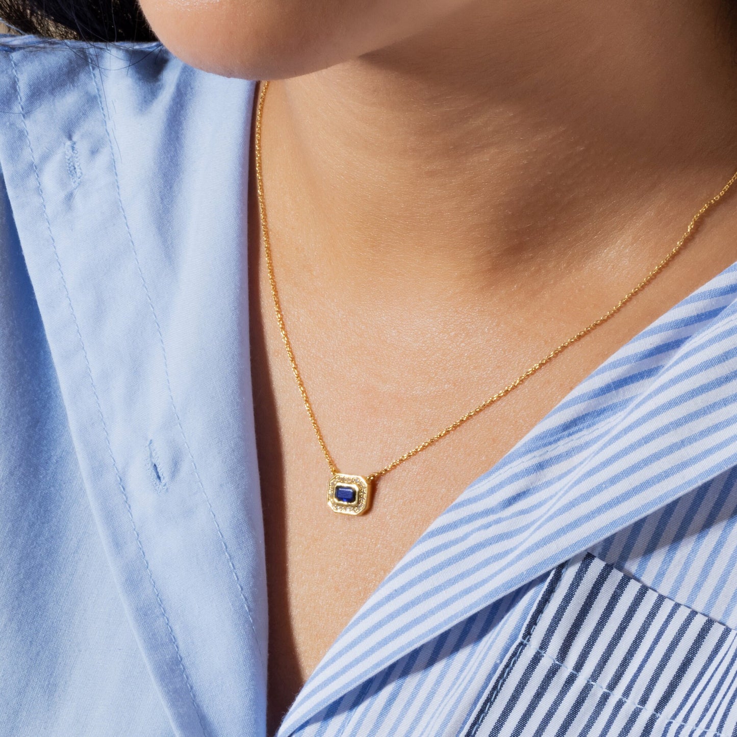 Diamond and Sapphire Necklace