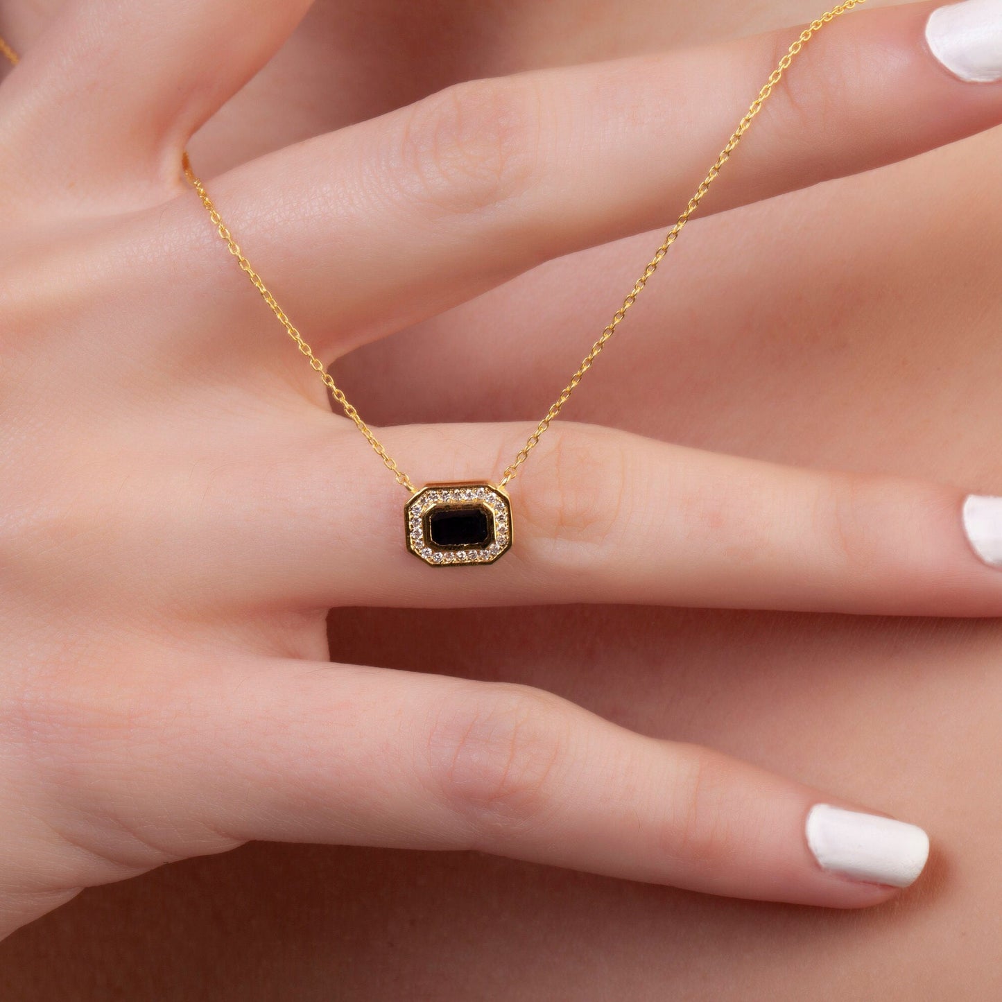 Diamond and Sapphire Necklace