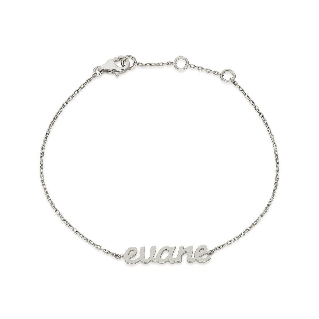 14k Gold Name Bracelet / Personalized Initial Bracelet / Birthday Gift / Diamond Gift Ideas