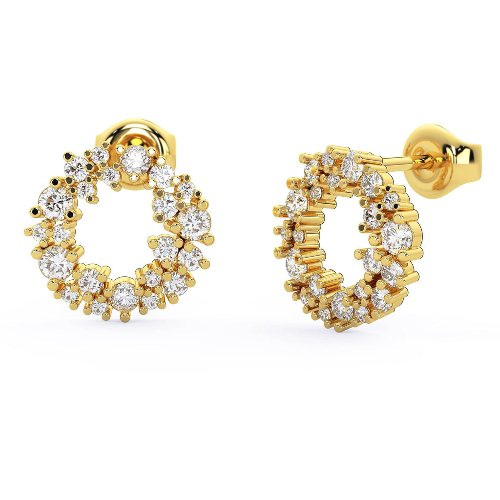 Diamond Cluster Circle Studs