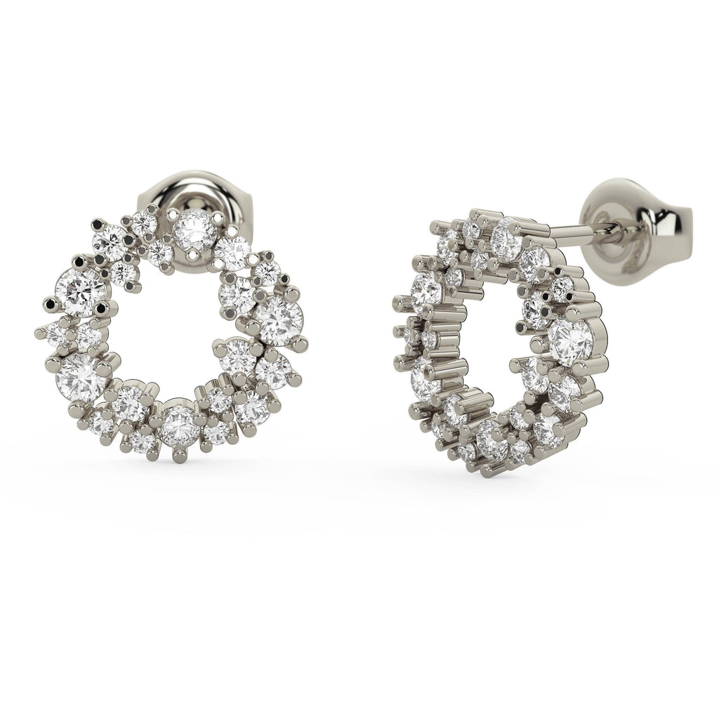 Diamond Cluster Circle Studs