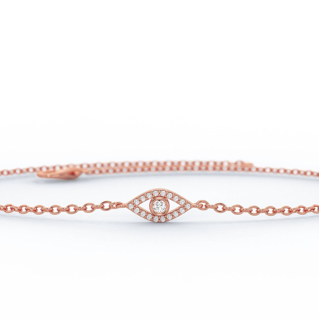 Evil Eye Bracelet / 14k Open Evil Eye Protection Bracelet / Protection Jewelry / Graduation Gift / Birthday Gift