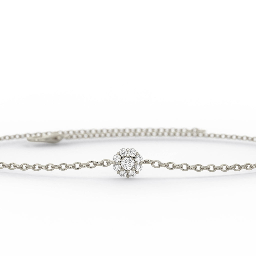 Diamond Halo Bracelet