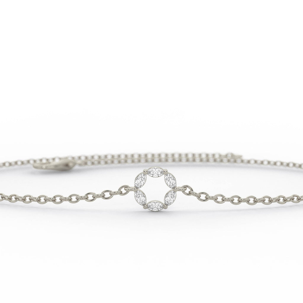 Marquise Diamond Circle Bracelet