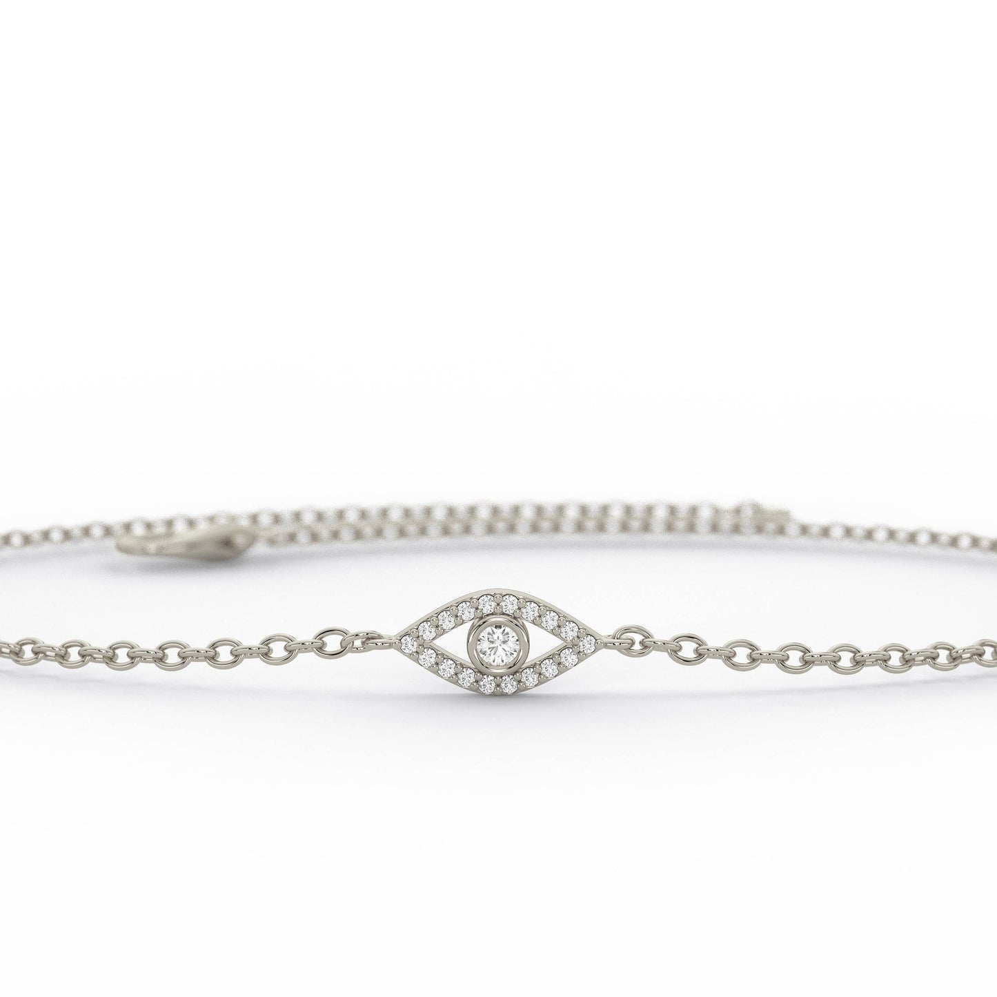 Evil Eye Bracelet / 14k Open Evil Eye Protection Bracelet / Protection Jewelry / Graduation Gift / Birthday Gift