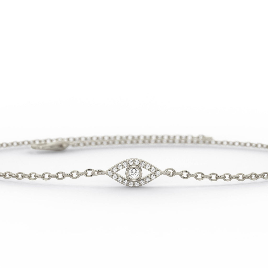 Evil Eye Bracelet / 14k Open Evil Eye Protection Bracelet / Protection Jewelry / Graduation Gift / Birthday Gift