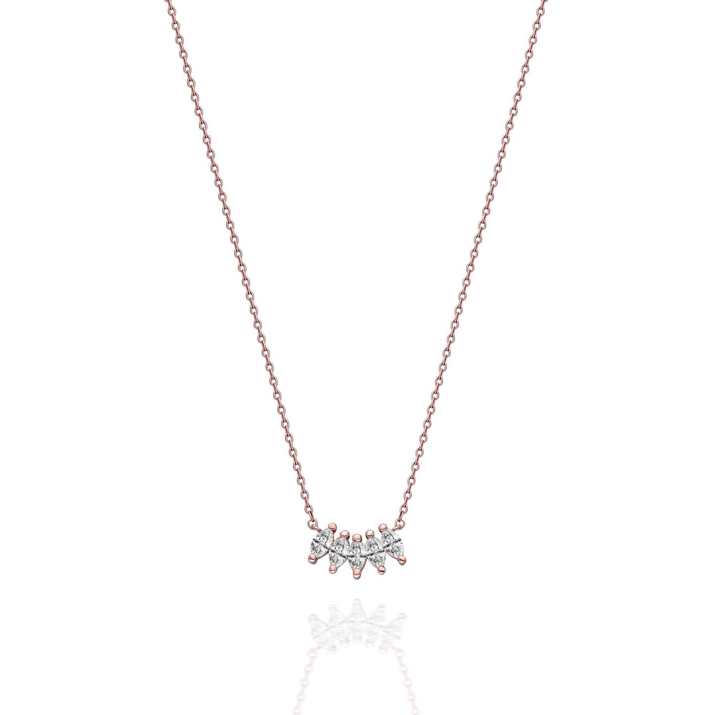 Marquise Diamond Necklace / 14k Gold and Marquise Diamond Necklace / Dainty Diamond Necklace /Diamond Gift