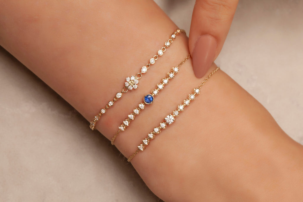 Diamond Bolo Tennis Bracelet / Diamond Bolo Bracelet / Dainty Diamond Bracelet / Holiday Gift / Birthday