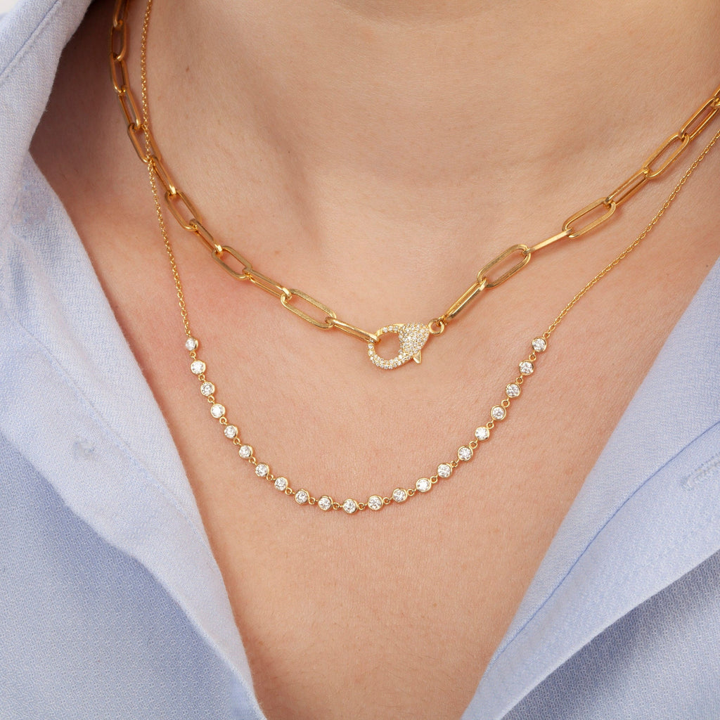 Diamond By the Yard Station Necklace