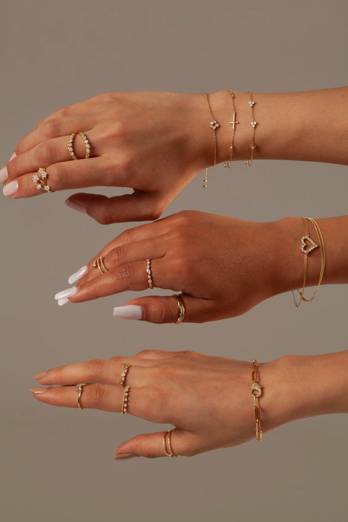 Diamond Paperclip Bracelet