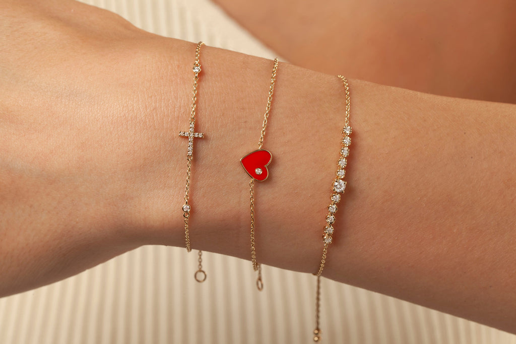 Diamond Bolo Tennis Bracelet / Diamond Bolo Bracelet / Dainty Diamond Bracelet / Holiday Gift / Birthday