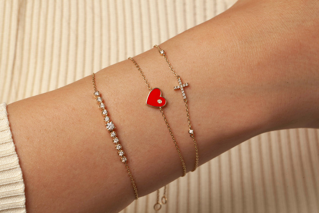 Diamond Bolo Tennis Bracelet / Diamond Bolo Bracelet / Dainty Diamond Bracelet / Holiday Gift / Birthday