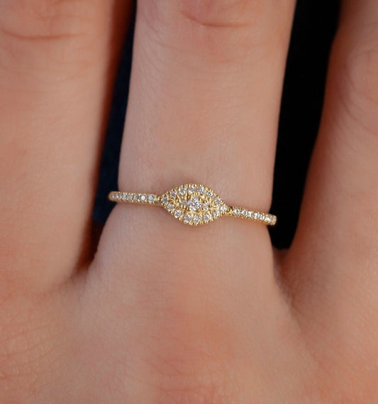 Diamond Evil Eye Ring