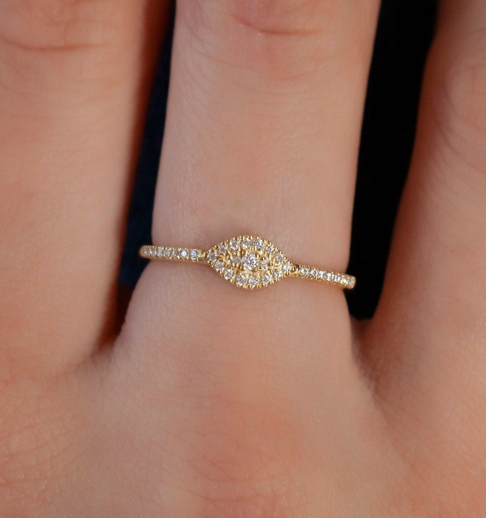 Diamond Evil Eye Ring