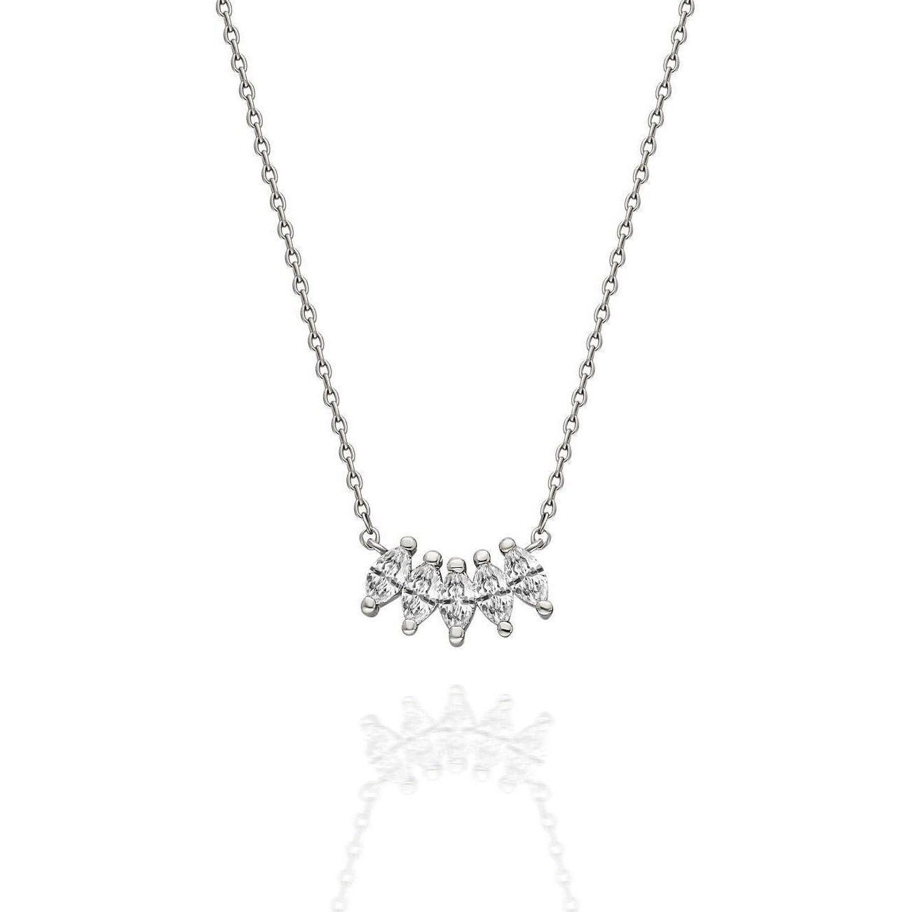 Marquise Diamond Necklace / 14k Gold and Marquise Diamond Necklace / Dainty Diamond Necklace /Diamond Gift
