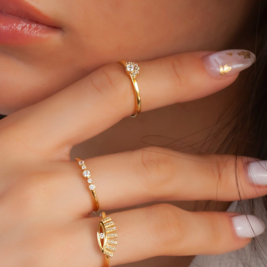 Bezel Round Diamond Stacking Ring