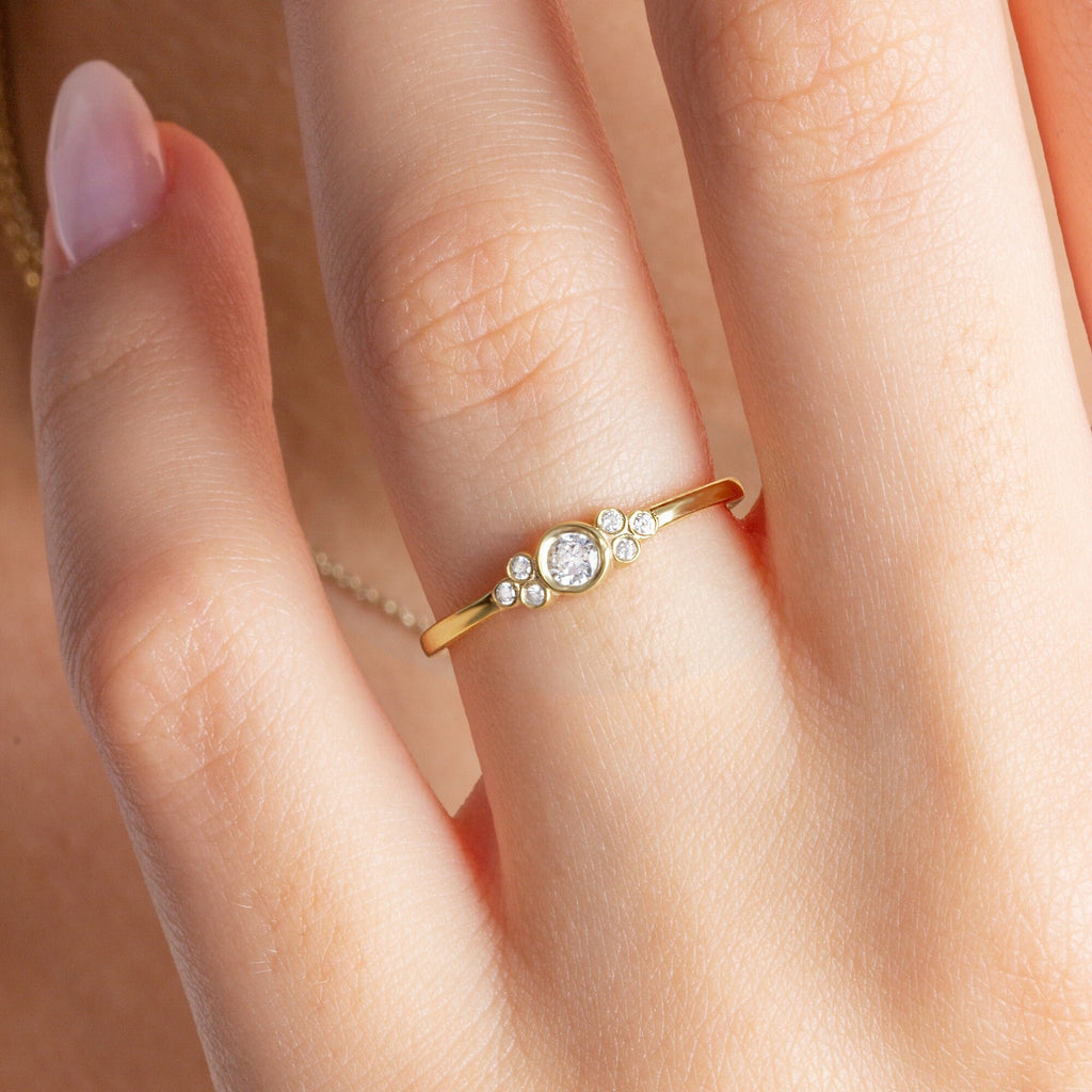 Diamond Bezel Stacking Ring