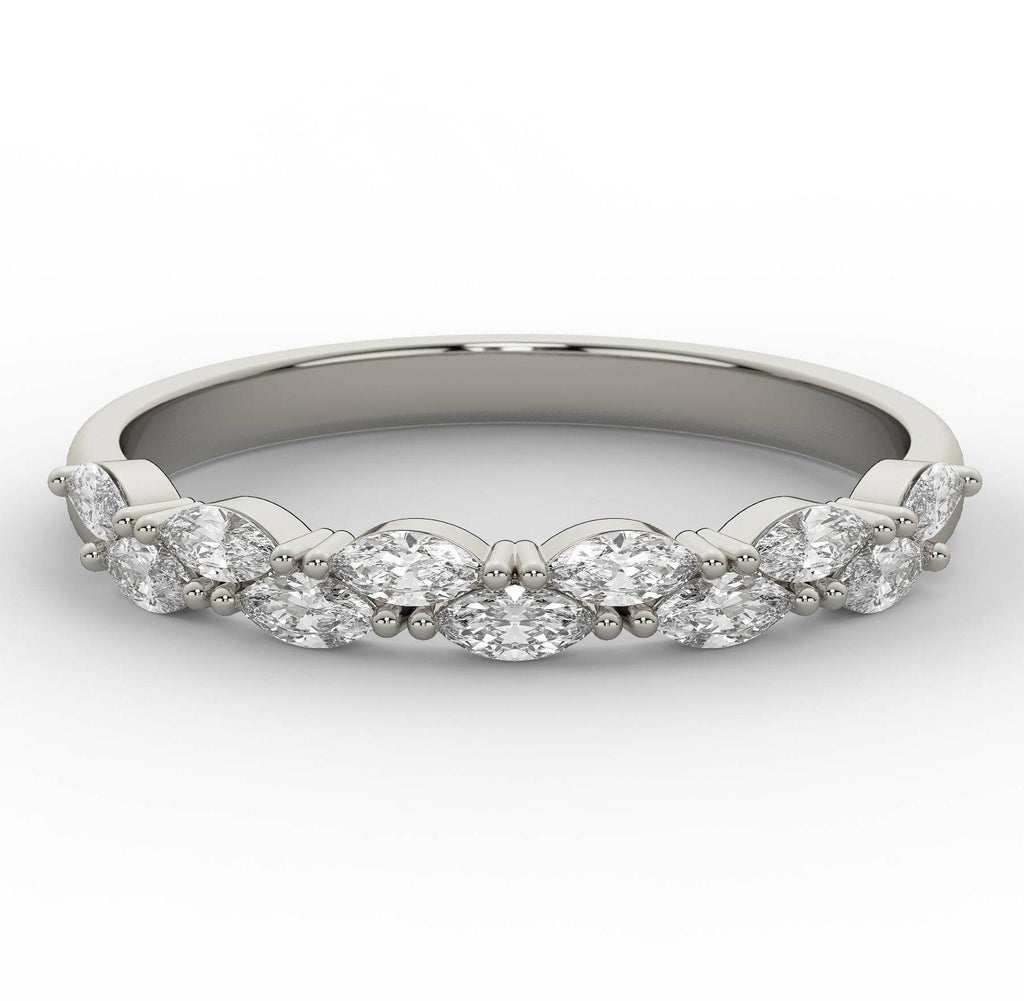 Marquise Diamond Wedding Band
