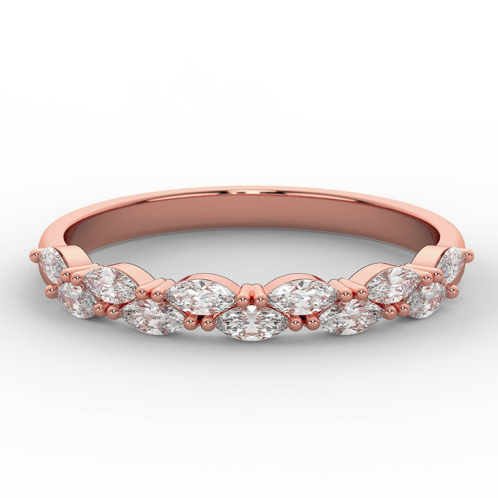 Marquise Diamond Wedding Band