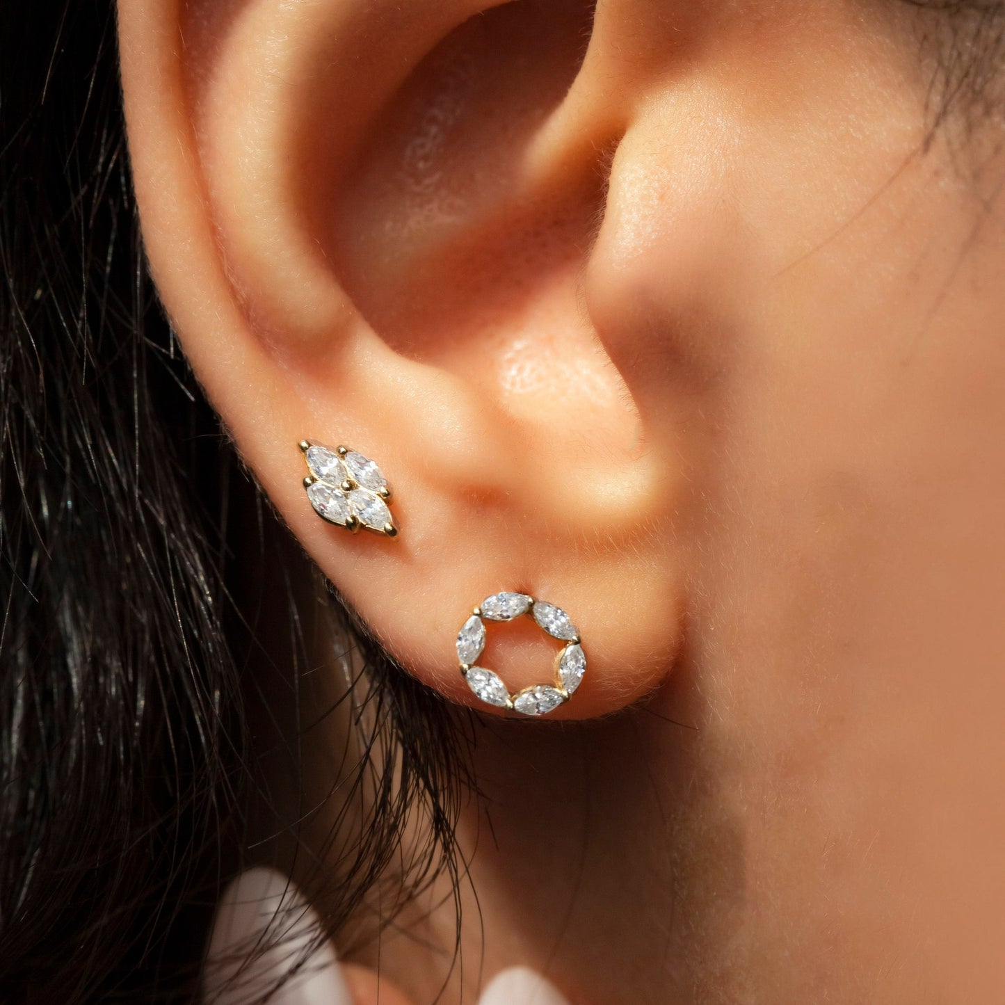 Marquise Diamond Stud Earrings