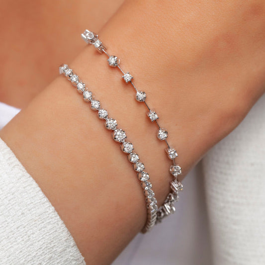 Diamond Spaced out Tennis Bracelet