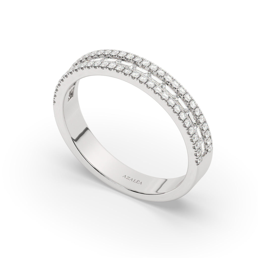 Baguette Diamond Wedding Band / 14k Gold Baguette Diamond Wedding Ring / Baguette Diamond Ring / Stack Ring / Bridal Gift / Anniversary Gift