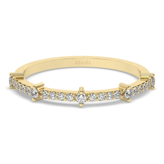 Round Diamond Stacking Ring