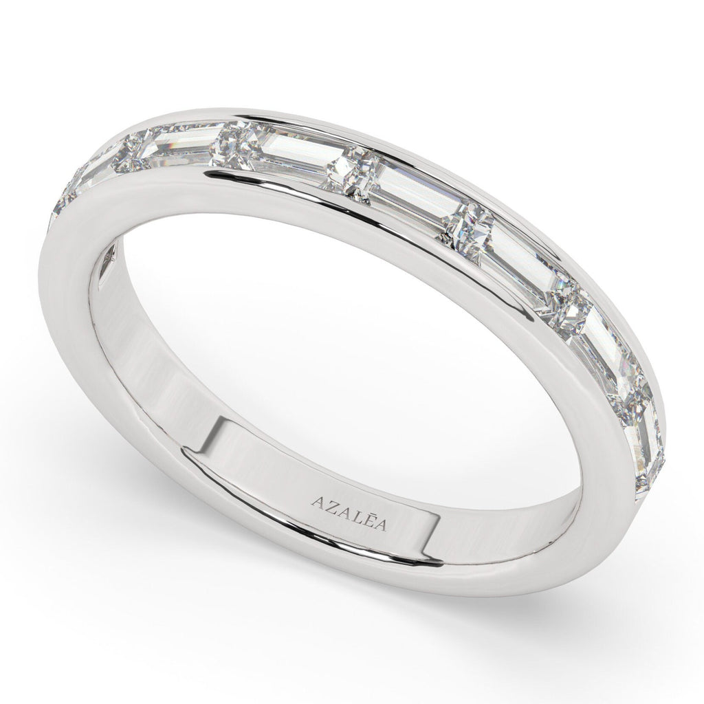 1 CT Baguette Diamond Channel Wedding Band