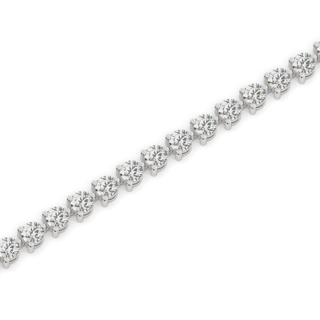 Three Prong Diamond Tennis Bracelet / 1.3 - 4.3 ct Diamond Tennis Bracelet