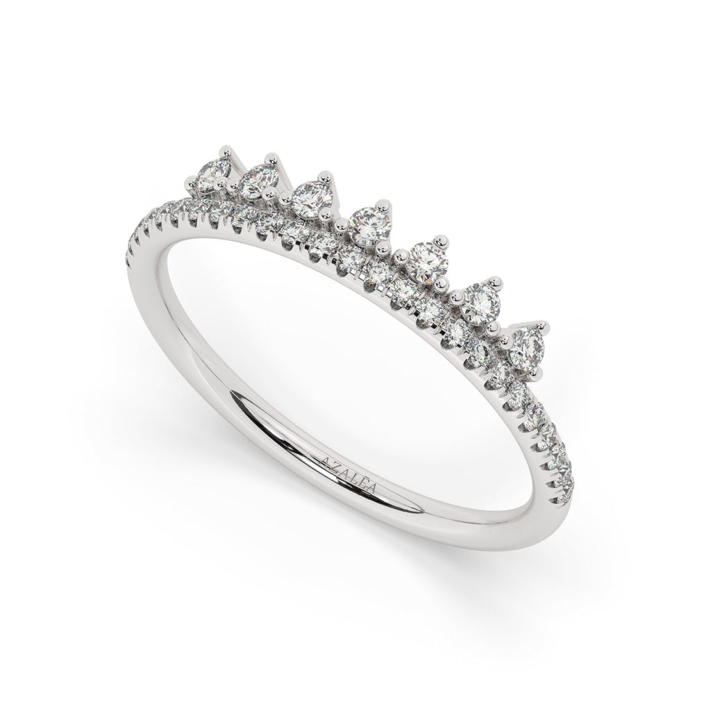 Diamond Crown Wedding Band