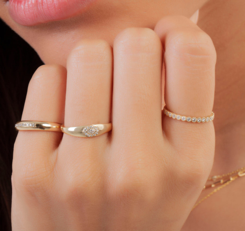 Half Eternity Channel Set Diamond Wedding Ring