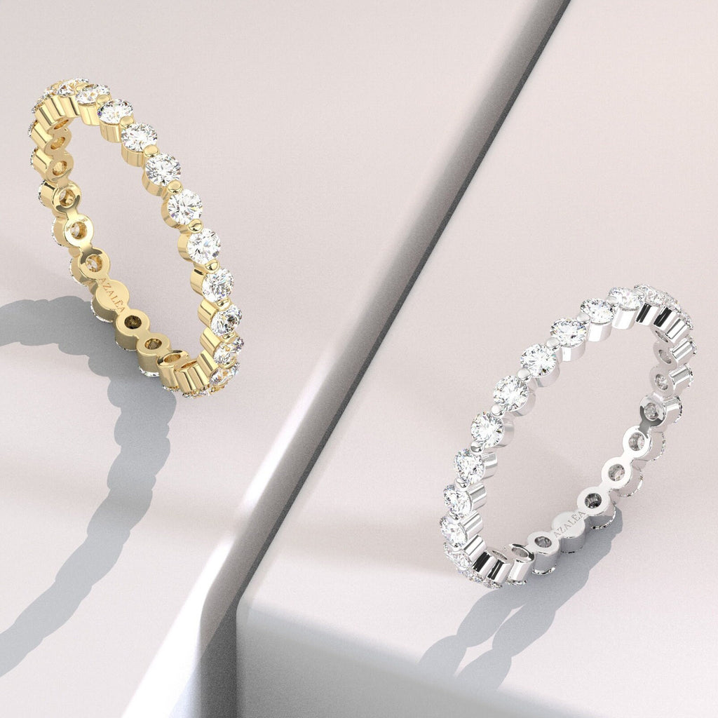 Floating Diamond Eternity Band