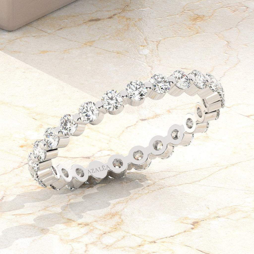 Floating Diamond Eternity Band