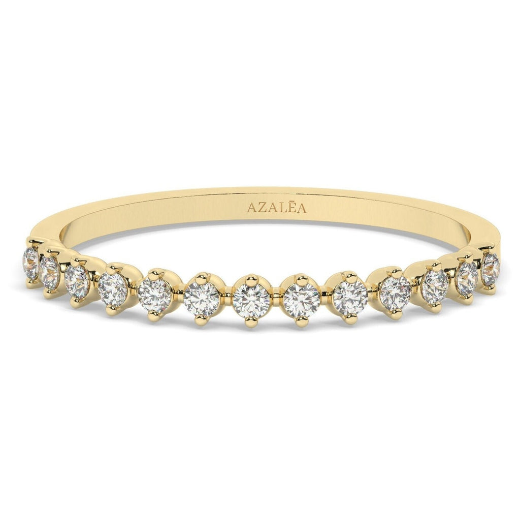 Round Diamond Half Eternity Wedding Ring