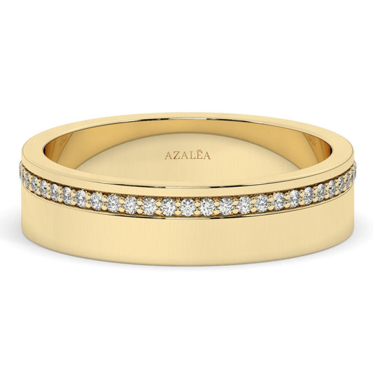 Diamond Wedding Band / 14k Gold Channel Set Diamond Wedding Ring / Diamond Anniversary Ring / Birthday Gift / Wedding Gift