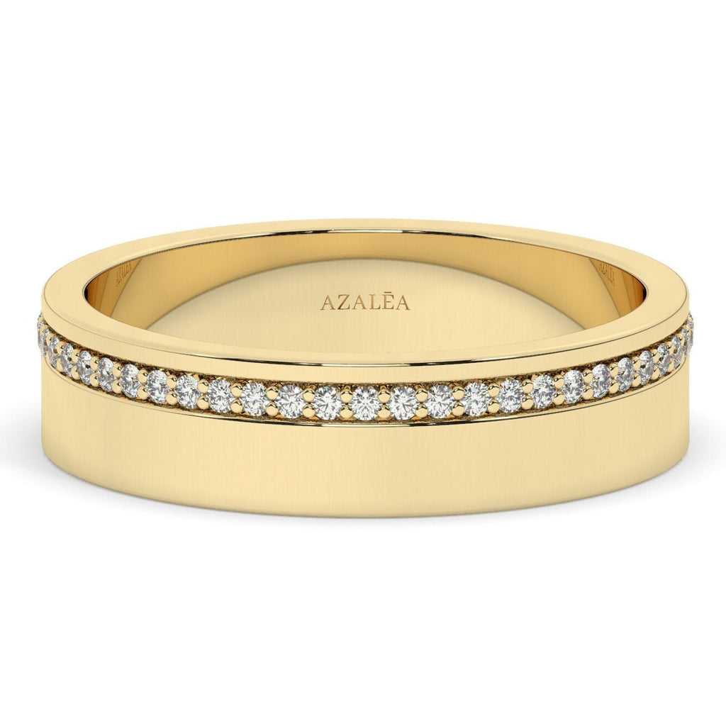 Diamond Wedding Band / 14k Gold Channel Set Diamond Wedding Ring / Diamond Anniversary Ring / Birthday Gift / Wedding Gift