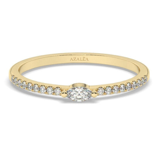 Marquise Diamond Half Eternity Wedding Band