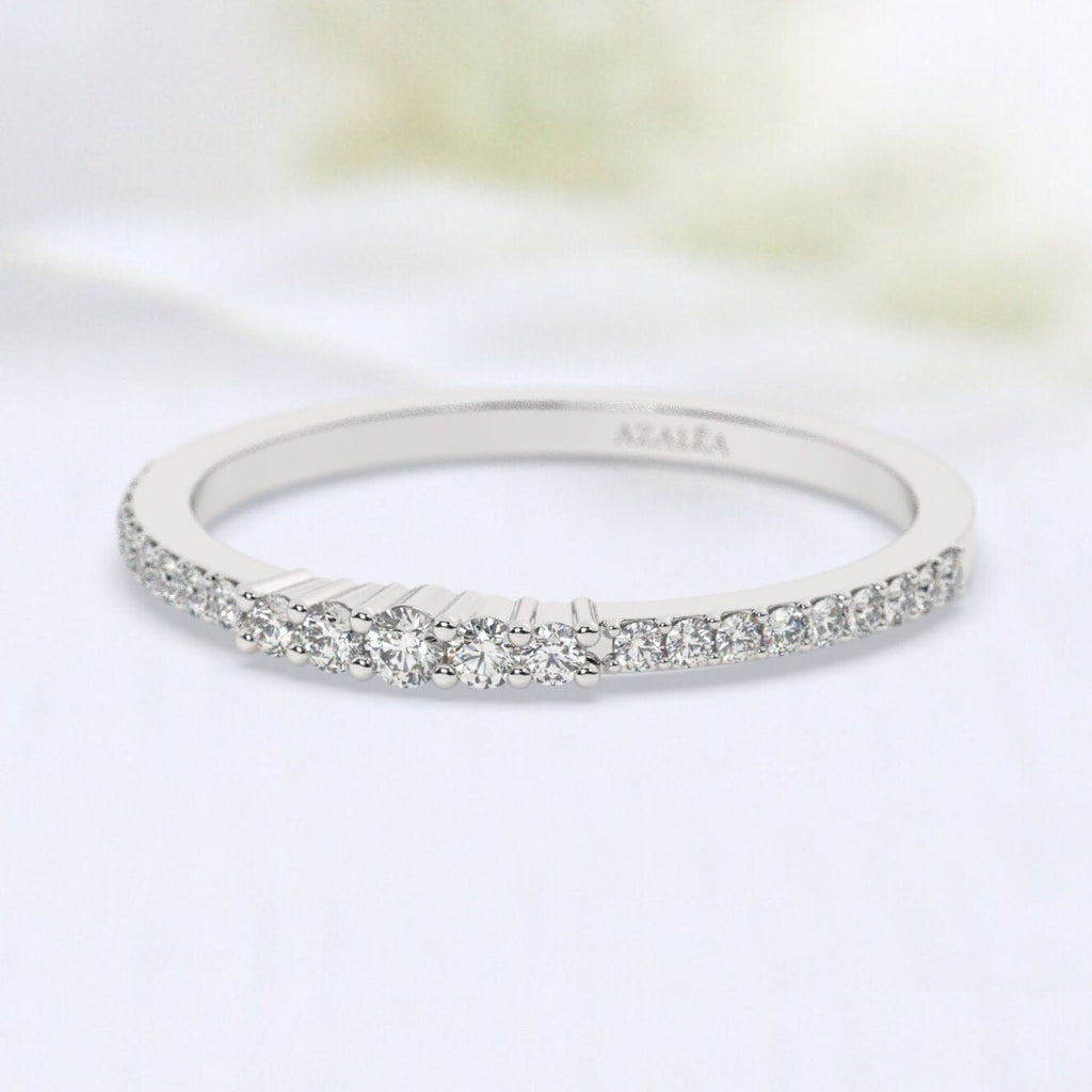 Round Diamond Wedding Band