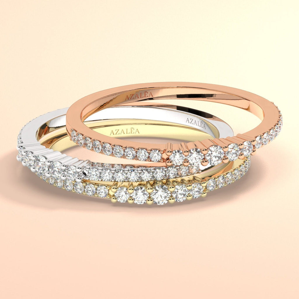 Round Diamond Wedding Band