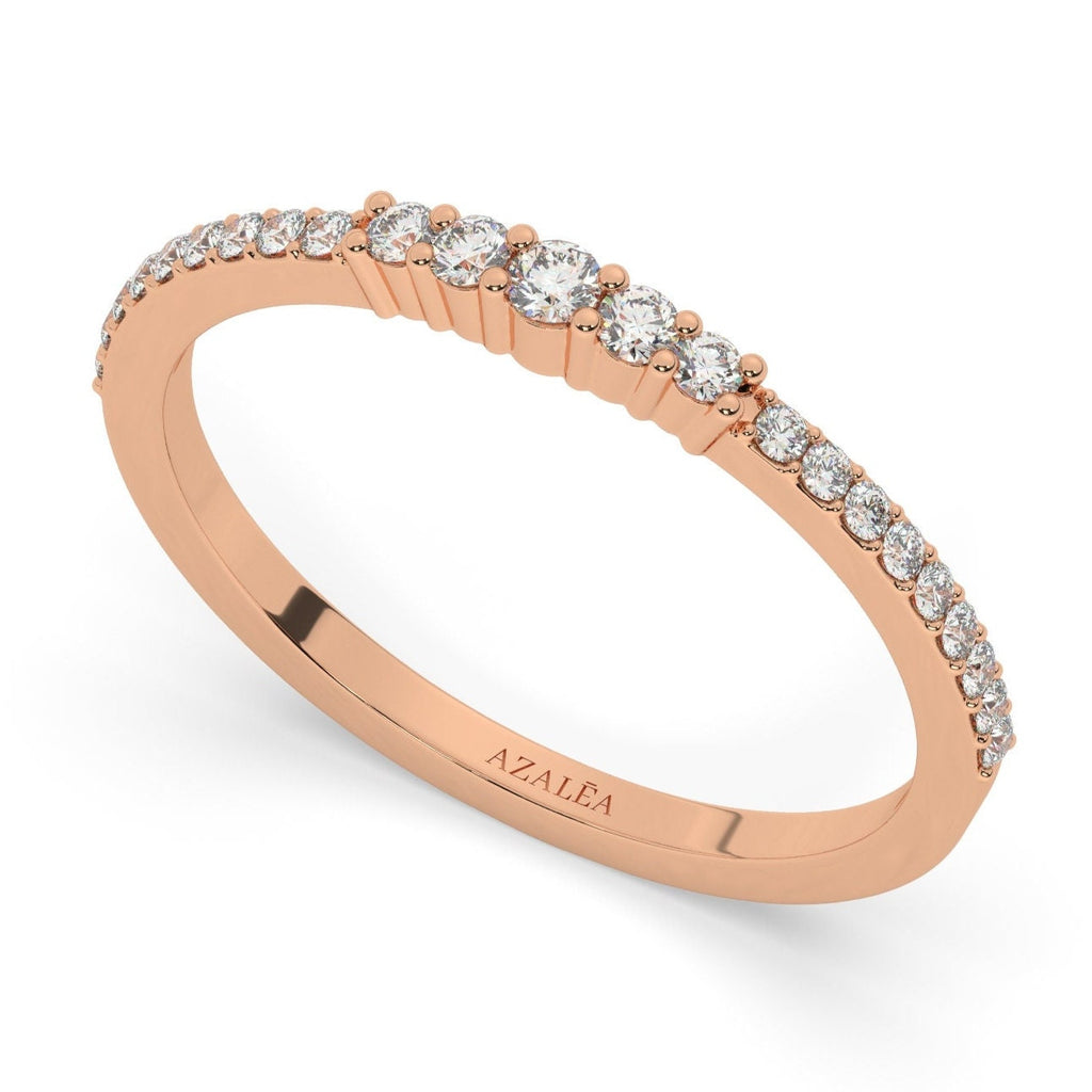 Round Diamond Wedding Band