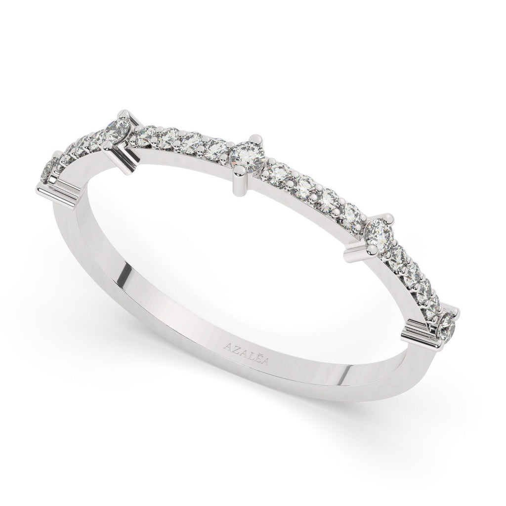 Round Diamond Stacking Ring