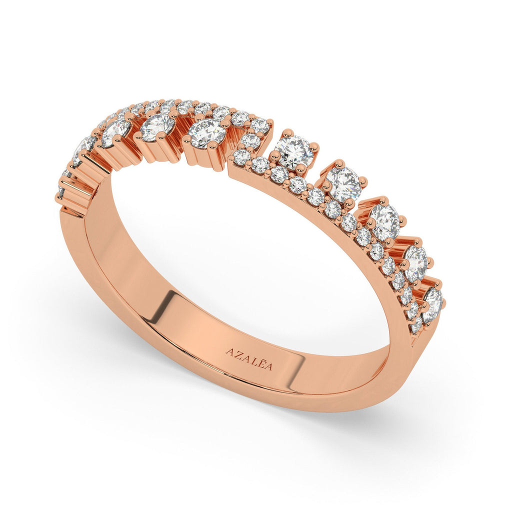 Diamond Half Eternity Wedding Band