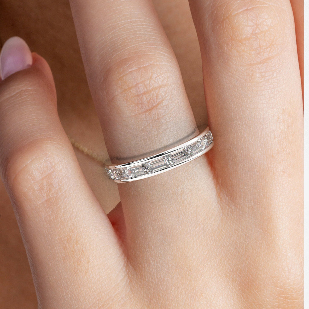 1 CT Baguette Diamond Channel Wedding Band