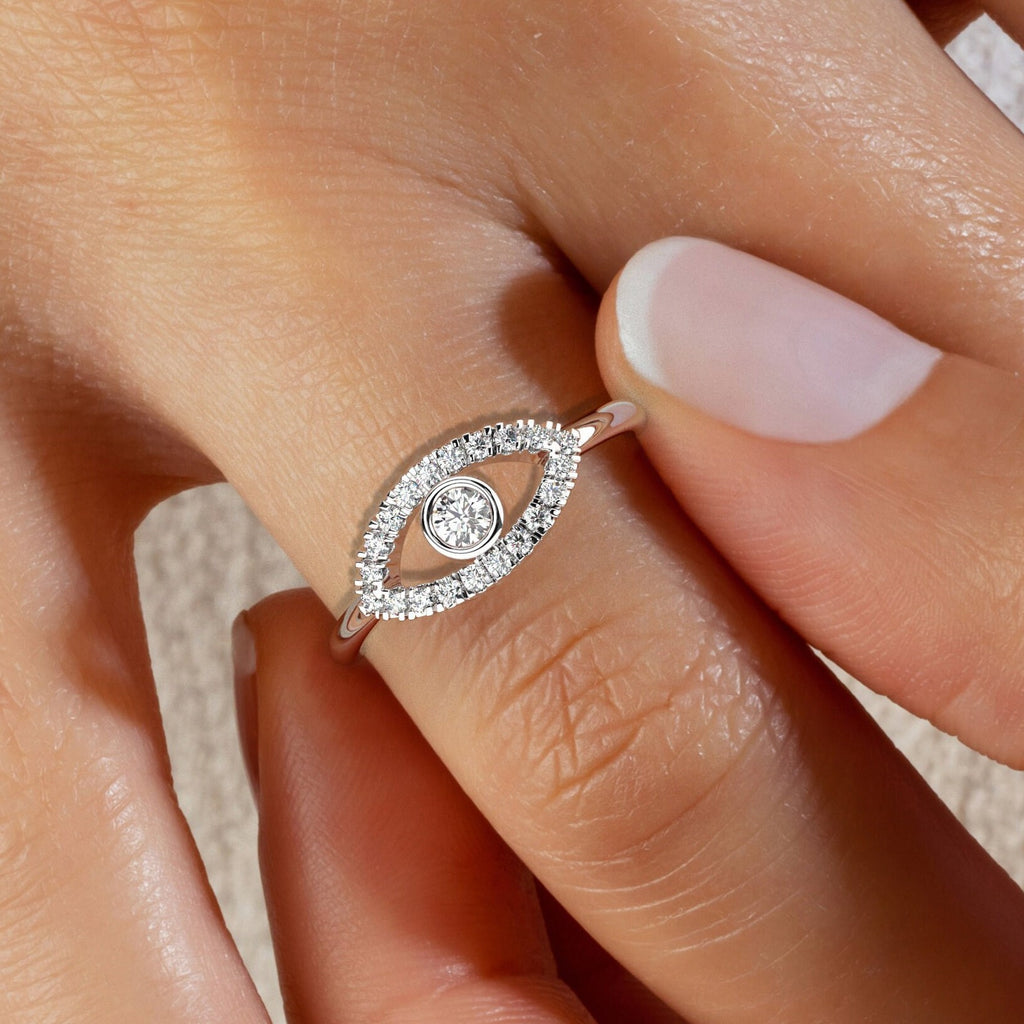 Diamond Evil Eye Ring