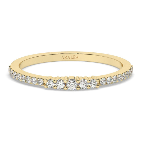 Round Diamond Wedding Band