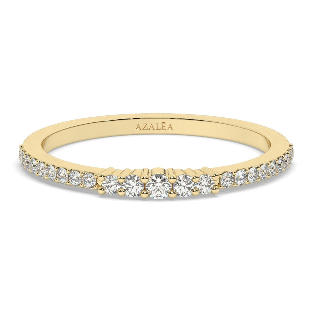 Round Diamond Wedding Band