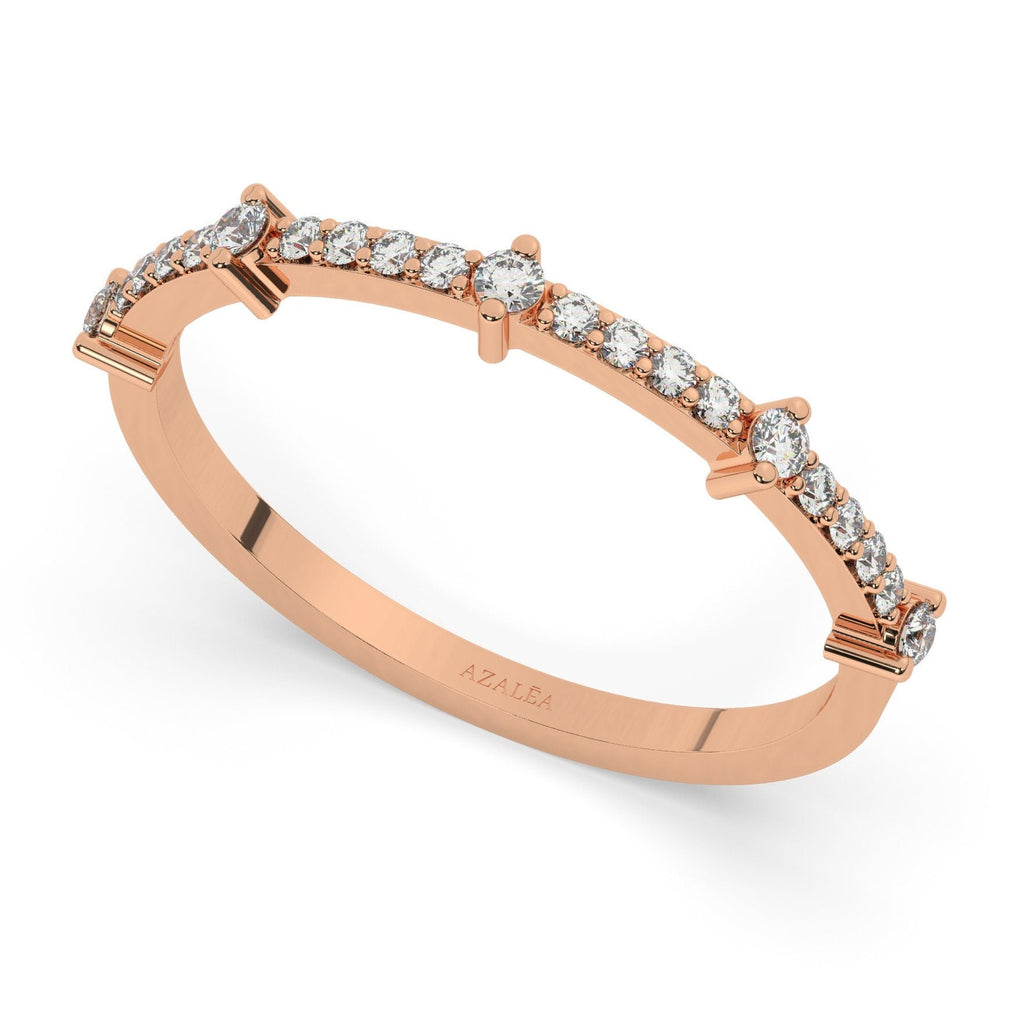 Round Diamond Stacking Ring