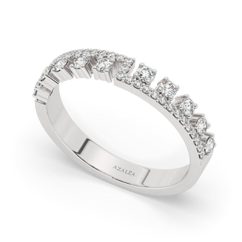 Diamond Half Eternity Wedding Band
