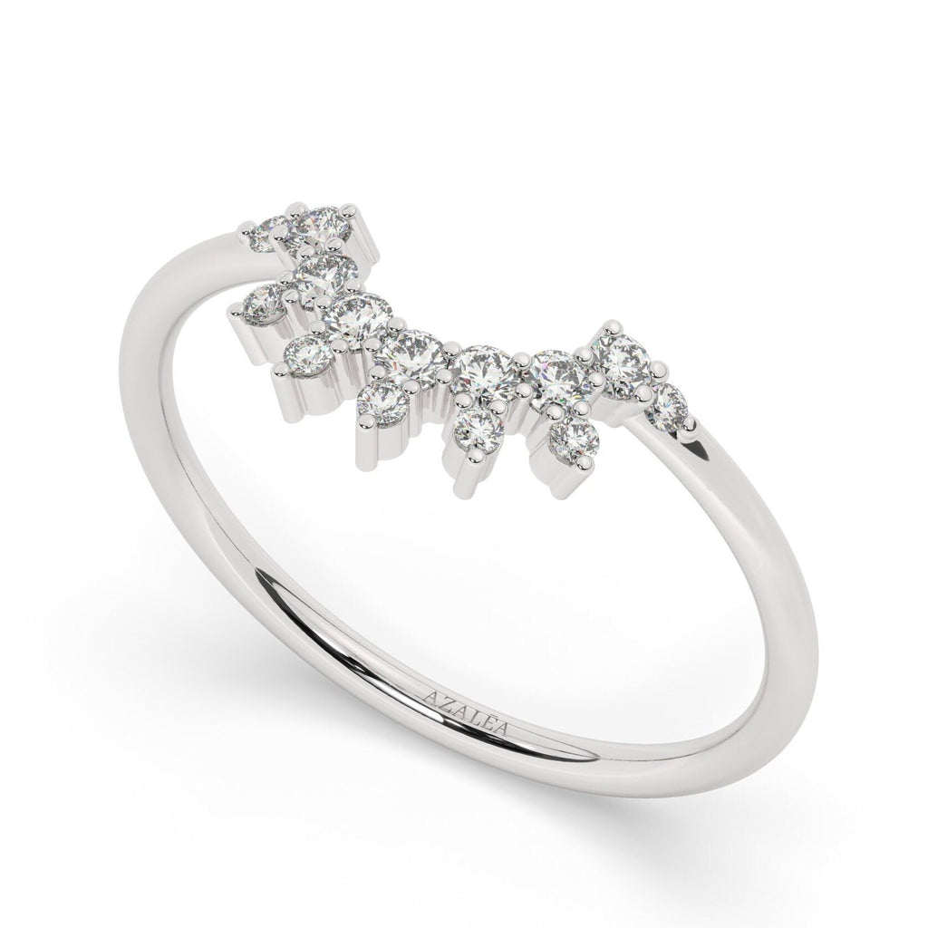 Curved Diamond Wedding Ring
